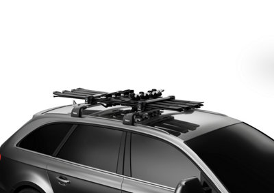 Thule SnowPack M Ski Snowboard Carrier Rack for Roof Bars 732400