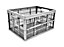 Thumbs Up 32 Litre Silver Folding Crate Collapsible Plastic Storage Box