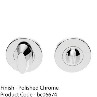 Thumbturn Lock and Release Handle Concealed Fix Push On Rose Polished Chrome