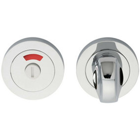 Thumbturn Lock And Release Handle With Indicator 50mm Dia Polished Chrome