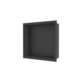 Tiamo Black Shower/Bathroom Wall Niche 30x30x7cm