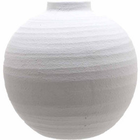 Tiber Large Vase - Ceramic - L36 x W36 x H36 cm - Matt White