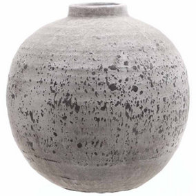 Tiber Vase - Ceramic - L28 x W28 x H28 cm - Stone