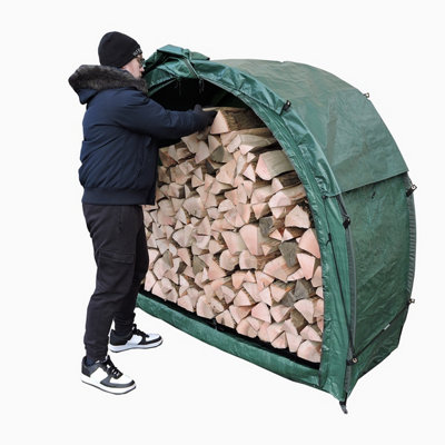 TidyTent LOG CAVE Outdoor Log & Firewood Store