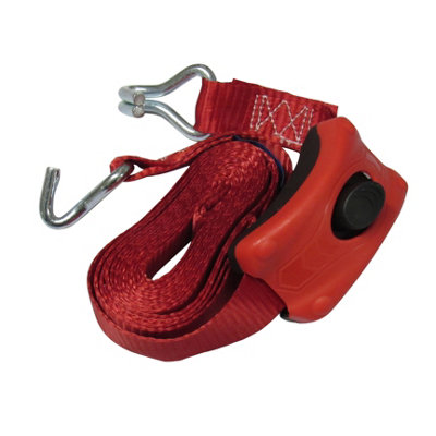 Tie Down Cambuckle Straps 25MM 3M - Claw Hook Pack of 1 (Enclosed Pre-Threaded Webbing)