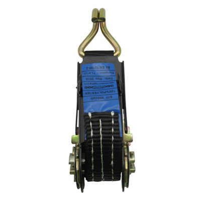 Tie Down Ratchet Strap 0.8T 5M x 25MM X1 (Black Cargo Lashing Load J Hook)