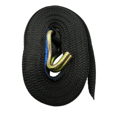 Tie Down Ratchet Strap 0.8T 5M x 25MM X1 (Black Cargo Lashing Load J Hook)