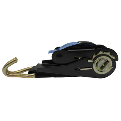 Tie Down Ratchet Strap 0.8T 5M x 25MM X1 (Black Cargo Lashing Load J Hook)
