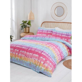 Tie Dye Double Duvet Cover and Pillowcase Set