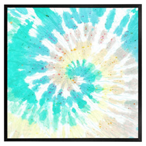 Tie dye pattern shibori print (Picutre Frame) / 20x20" / White