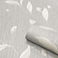 Tiffany Floral Trail Wallpaper Soft Silver Belgravia 41319