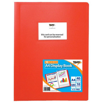 Tiger A4 Flexi Display Book Red (10 Pockets)