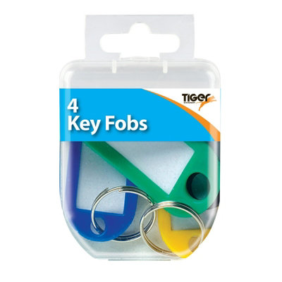 Tiger Essential Keyring (Pack of 4) Multicoloured (One Size)