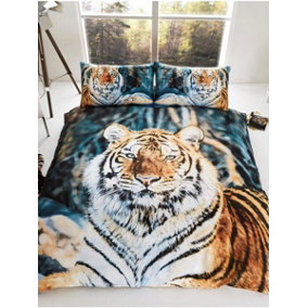 Tiger King Size Duvet Cover and Pillowcases Set