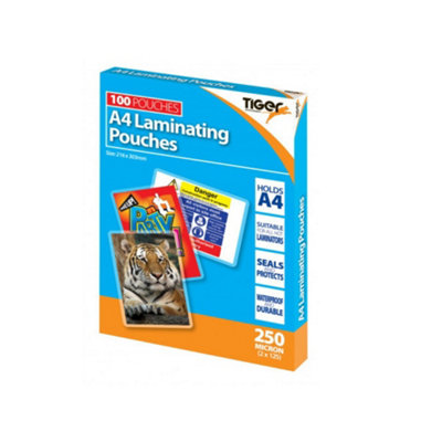 Tiger Stationery A4 Laminating Pouches (Pack of 100) Transparent (One Size) Price Comparisons | Compare The Build