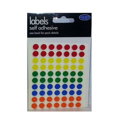 Tiger Stationery Coloured Self-Adhesive Label (Pack of 10) Multicoloured (One Size)