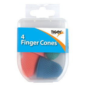 Tiger Stationery Essential Finger Cones (Pack Of 4) Multicoloured (One Size)