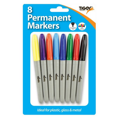 Tiger Stationery Permanent Marker (Pack of 8) Multicoloured (One Size) Price Comparisons | Compare The Build
