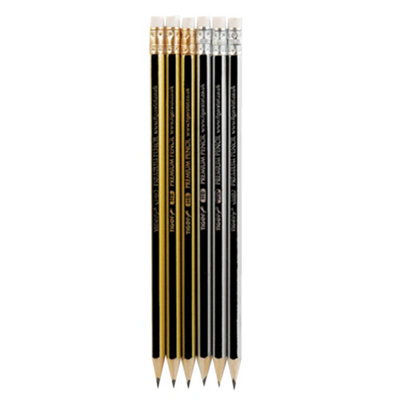 Tiger Stationery Premium Eraser Tip HB Pencils Multicoloured (One Tub of 72)