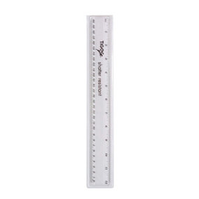 Tiger Stationery Transparent Plastic Rulers (Pack of 12) Clear (30cm)