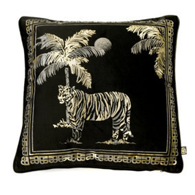 Tiger Tiger Opulent Foil Printed Luxury Velvet Filled Cushion
