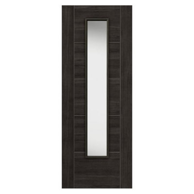 Tigris Dark Grey Glazed Laminate Internal Door