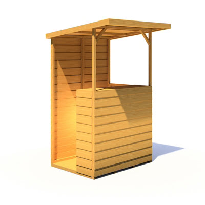 Tiki 4 x 3 Feet Garden Bar - Wood - L126.4 x W125.6 x H205.4 cm - 4