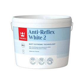 TIKKURILA Anti Reflex 2 - Flat Matt, High-Opacity, Ceiling Paint - Zero Flash - 10 litre