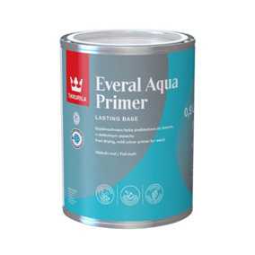 Tikkurila Everal Aqua Primer - Undercoat Paint For Wood & Metal - Fast Drying & Heat Resistant - 1 Litre