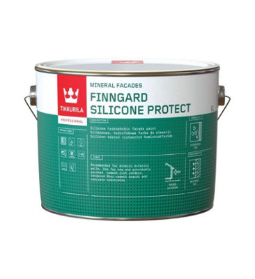 Tikkurila Finngard Silicone Protect Facade Paint - Smooth Matt Masonry Paint - 10 Litres