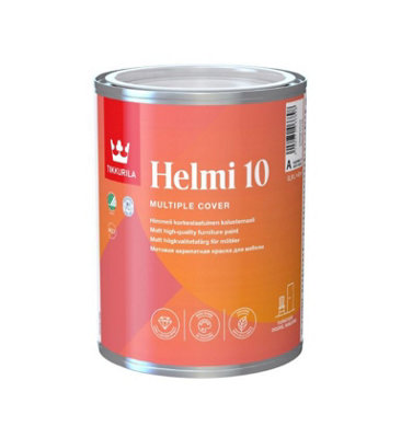 Tikkurila Helmi 10 - High Performance Matt Paint For Furniture & Wood (Water-Based & Ultra Low VOC) - 1 Litre