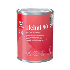 Tikkurila Helmi 80 - High Performance Gloss Paint For Furniture & Wood (Water-Based And Ultra Low VOC) - 1 Litre