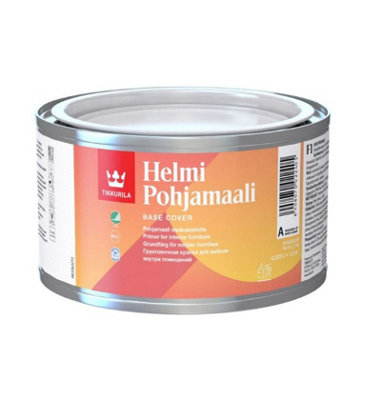 Tikkurila Helmi Primer - Base Cover Priming Paint For Interior Wood & Furniture - Quick Drying And Hard Wearing - 0.25 Litres