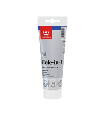 Tikkurila Hole-In-1 - Ultra Light Interior Filler - For Holes, Cracks And Joints - Non-Shrinking - 250Ml