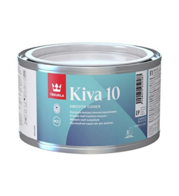 Tikkurila Kiva 10 - Matt Lacquer For Wooden Furniture, Trim, Doors & Windows - 0.25 Litre