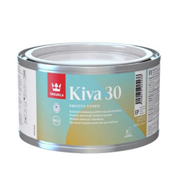 Tikkurila Kiva 30 - Semi-Matt Lacquer For Wooden Furniture, Trim, Doors & Windows - 0.25 Litre