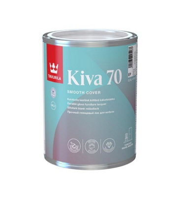Tikkurila Kiva 70 - Gloss Lacquer For Wooden Furniture, Trim, Doors & Windows - 1 Litre