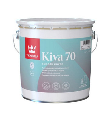 Tikkurila Kiva 70 - Gloss Lacquer For Wooden Furniture, Trim, Doors & Windows - 3 Litres