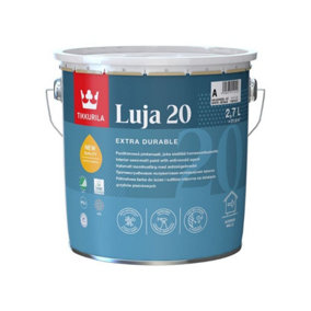 Tikkurila Luja 20 - Durable Anti Mould Semi-Matt Paint For Humid Walls (Bathroom & Kitchen) - 3 Litres