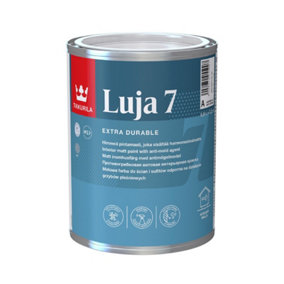 Tikkurila Luja 7 - Durable Anti Mould Matt Paint For Humid Walls (Bathroom & Kitchen) - 1 Litre