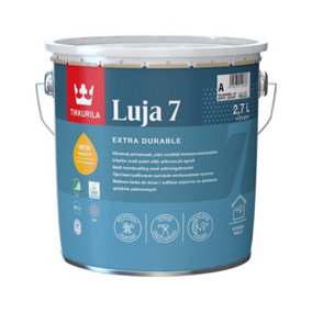 Tikkurila Luja 7 - Durable Anti Mould Matt Paint For Humid Walls (Bathroom & Kitchen) - 3 Litres