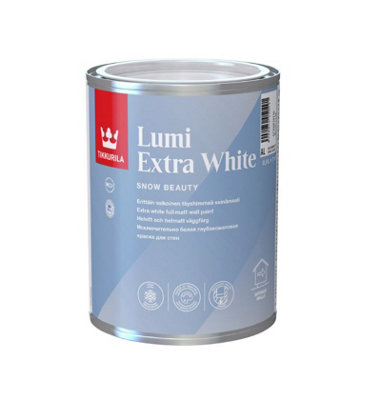 Tikkurila Lumi - Light-Enhancing Emulsion For Interior Walls & Ceilings - Extra White (Water-Based) - 1 Litre