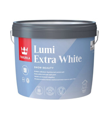 Tikkurila Lumi - Light-Enhancing Emulsion For Interior Walls & Ceilings - Extra White (Water-Based) - 3 Litres