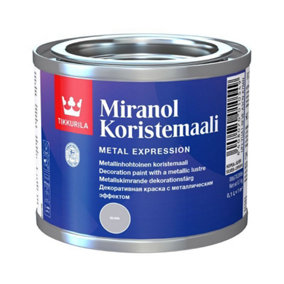 Tikkurila Miranol Decorative -  Silver Ultra High Gloss Paint For Wood & Metal - 100ml