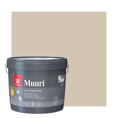 TIKKURILA Muuri - Heat-Resistant Paint For Interior Fireplaces & Firewalls (Water-Based) - 3 Litres - Dream X459
