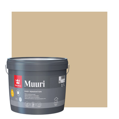 TIKKURILA Muuri - Heat-Resistant Paint For Interior Fireplaces & Firewalls (Water-Based) - 3 Litres - Expance X394