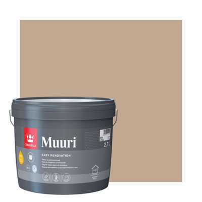 TIKKURILA Muuri - Heat-Resistant Paint For Interior Fireplaces & Firewalls (Water-Based) - 3 Litres - Lama V466
