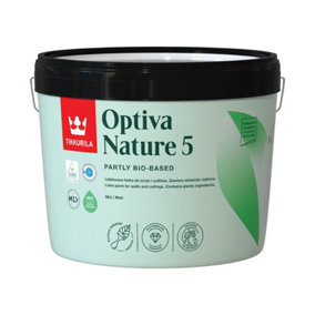 Tikkurila Optiva Nature 5 - Bio Based & Zero VOC - Eco Friendly Durable Matt Paint For Walls & Ceilings - 10 Litres