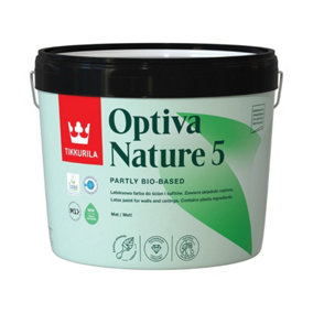 Tikkurila Optiva Nature 5 - Bio Based & Zero VOC - Eco Friendly Durable Matt Paint For Walls & Ceilings - 3 Litres