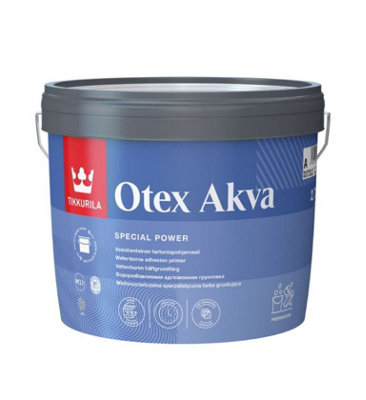 Tikkurila Otex Akva - Quick Drying & Durable Matt Adhesion Primer (Water-Based) - 3 Litres